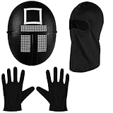 Balinco The Game Maske + Sturmhaube + schwarze Handschuhe + 1x Spielkarte für Halloween, Fasching &...