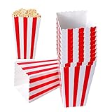 Yoosso 20 Stück Popcorn Boxen, Popcorn Tüten Rot & Weiß Gestreiften Popcorn Tüten Süßigkeiten...