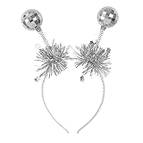 Widmann 51948 - Haarreif mit Discokugeln, Lametta, Glitzer, Karneval, Mottoparty