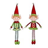 LOVEMETOO Weihnachtselfen Puppes | 65cm Weihnachtself Puppe Mit Langem Bein | Weihnachten Plüsch...