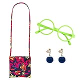 Hifot Kinder Handtasche mit Brillengestelle Ohrring Zubehör Set, Prinzessin Mirabel Tasche für...