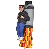 Morph Aufblasbares Raketen Kostüm für Erwachsene, Jetpack Verkleidung, lustiges Faschingskostüm...