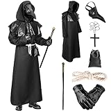 Alaiyaky Pestdoktor Kostüm Set, Plague Doctor Costume Pest Doktor Kostüm Herren Outfits mit...