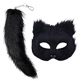 Generisch Animal Maske und Schwanz Set, Fuchs Maske Animal Cosplay Kostüm Fuchs Maske und Schwanz,...