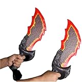 damdos Halloween Prop Cosplay Weapon for Ghost Kratos Flame Knife War NECA Sparta Kratos Blades of...