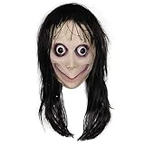 molezu MOMO Masken, Horror Masken Halloween Monster Maske, Gruselige Kostüme Party Gummi Latex...