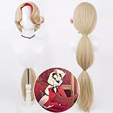 Anime Hazbin Hotel, Cosplay Charlie Morningstar Perücke Halloween Pie Leinen Gold Paar Lange...