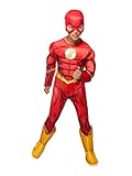 Rubie's Official DC Superhero The Flash Deluxe Kinderkostüm, Kindergröße Medium, Alter 5-7 Jahre.