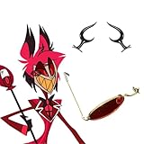 Tongyundacheng Hazbin Hotel Cosplay Requisiten Alastor Brille & Teufelshörner Haarnadel für...
