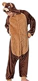 R-Dessous Bären Kostüm Herren Teddy Bär Tier Jumpsuits Overall Bärenkostüm Verkleidung Karneval...