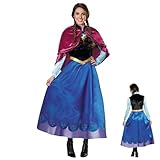 Anna Kostüm Mädchen, Anna Kleid Eiskönigin,Anna Kostüm Damen Erwachsene,Frozen Kleid Mädchen...
