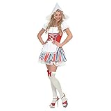 Widmann - Kostüm Holländerin, Kleid mit Unterrock, Schürze, Kopfbedeckung, Bäuerin, Fasching,...