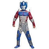 Disguise 104919L Optimus Prime Muscle Kostüm, Blau & Rot, S