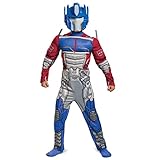 Disguise 104919L Optimus Prime Muscle Kostüm, Kinder, Blau & Rot, S