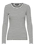 Damen Selected Basic Langarm Shirt Dünner Longsleeve Pullover SLFANNA Baumwolle Sweatshirt,...