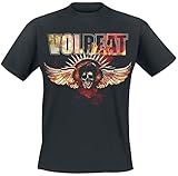 Volbeat Burning Skullwing Männer T-Shirt schwarz L 100% Baumwolle Band-Merch, Bands, Nachhaltigkeit