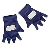 CoolChange Shinobi Handschuhe aus Stoff für Kakashi Hatake Cosplay Kostüm | Blau