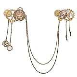 BLESSUME Vintage Retro-Legierung Brosche Steampunk viktorianischen Brosche (A)
