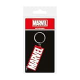 Marvel Comics Logo, Schlüsselanhänger aus Gummi, 4.5 x 6 cm Mehrfarbig