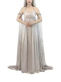 Nodkim Drachenkönigin Kostüm Chiffon Kleid Halloween Cosplay für Frauen - Medium