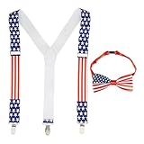 W WIDMANN MILANO Party Fashion - Verkleidungsset USA, Hosenträger und Fliege, Amerika, Karneval,...