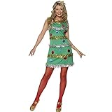 Smiffys Kostüm Weihnachtsbaum, Grün, mit Kleid und Stirnband