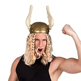 Boland 01372 - Erwachsenenhelm Gallischer Krieger, Einheitsgröße, Mehrfarbig, Asterix-Kostüm, mit...