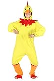 Foxxeo gelbes Hühner Kostüm für Damen - Größe S bis XXL - Huhnkostüm Hühnerkostüm Huhn Hahn...