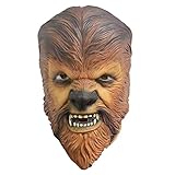 Hworks Chewbacca Headwear Latex Full Face Mask Cosplay Costume Props for Halloween Party