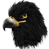 shayulajiao Schwarze Adler Maske, Halloween Vogelmaske, Tiermaske, realistische, lustige...