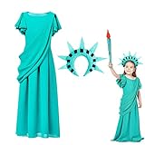 Aibyks Cosplay Kostüm Damen Liberty,Halloween Cosplay Kleider Freiheitsstatue | Kostüm...