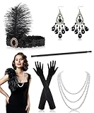 Alintor 20er Jahre Accessoires, 20er Jahre Kostüm Damen Set, Charleston Kleid 20er Jahre, Gatsby...