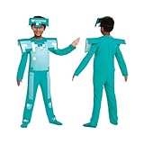 Disguise Offizielles Minecraft Kostüm Kinder Diamant Rüstung Karneval Kostüm Minecraft...