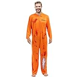 MYYBX Unisex Orange Sträfling Gefangener Kostüm, Herren Insasse Sträfling Orange Overall Kostüm...