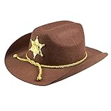 Boland 04388 - Hut Sheriff, Kopfbedeckung, Cowboy-Hut, Wilder Westen, Deputy, Kostüm, Karneval,...
