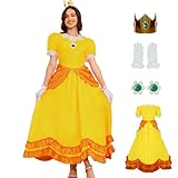 AYYOHON Super Brothers Prinzessin Pfirsich Kostüm für Damen, Gänseblümchen, Rosalina, Cosplay,...