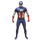 Morphsuits Captain America Kostüm Herren, Avengers Kostüm Herren, Kostüm Captain Marvel, Kostüm...