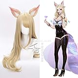 LOL KDA New Skin Ahri Kda Akali Rogue Assassin Evelynn Kaisa Cosplay Wig Heat Resistant Synthetic...