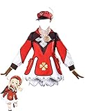 Anime Cosplay Kostüm Genshin Impact Klee Kleid Full Set Halloween Party Cute Uniform mit Hut...