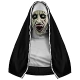 Halloween Maske, The Nonne Maske, Horror Halloween Masken Totenkopf Maske Latex Nonne Maske...