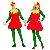 W WIDMANN MILANO Party Fashion - Kostüm Erdbeere, Kleid, Kopfschmuck, Partnerkostüm, Obst,...