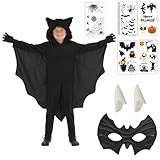 Halloween Fledermaus Kostüm für Kinder, Kostüm Fledermaus Vampir Mädchen Junge mit Fledermaus...