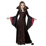 PABTID Vampir Kostüm Mädchen Halloween Kostüme Kinder Gothic Kapuzen Vampirkostüm Halloween...