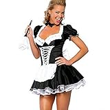 M MUNCASO Cosplay Sexy Damen Französisch Maid Kostüm Fancy Sexy Maid Outfit Cosplay Kleid für...