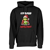 Lustig bedruckter Grinch Hoodie | Unisex Pullover, Kapuzenpullover, Sweatshirt ,Pulli,...