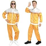 Aomig 90er 80er Jahre Kostüm Erwachsene Retro Outfit Trainingsanzug Bieranzug Disco...