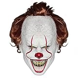 Yearsahrk Pennywise Clown Maske Horror Killer Clown Maske Karneval Halloween Kostüm It Cosplay...