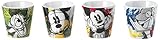 Disney pwm83/4P Mickey Mouse Set 4 Gläser Kaffee, Position Mickey und Donald Duck