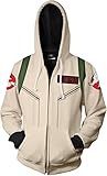 Herren Ghoul Hunter Venkman Hoodie Rucksack Jacke Zip Up Hunter Coat Sweatshirt, Venkman, X-Large