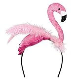 Boland 52565 - Haarreif Flamingo, Kopfschmuck, Plüsch, Tiara, Kostüm, Verkleidung, Mottoparty,...